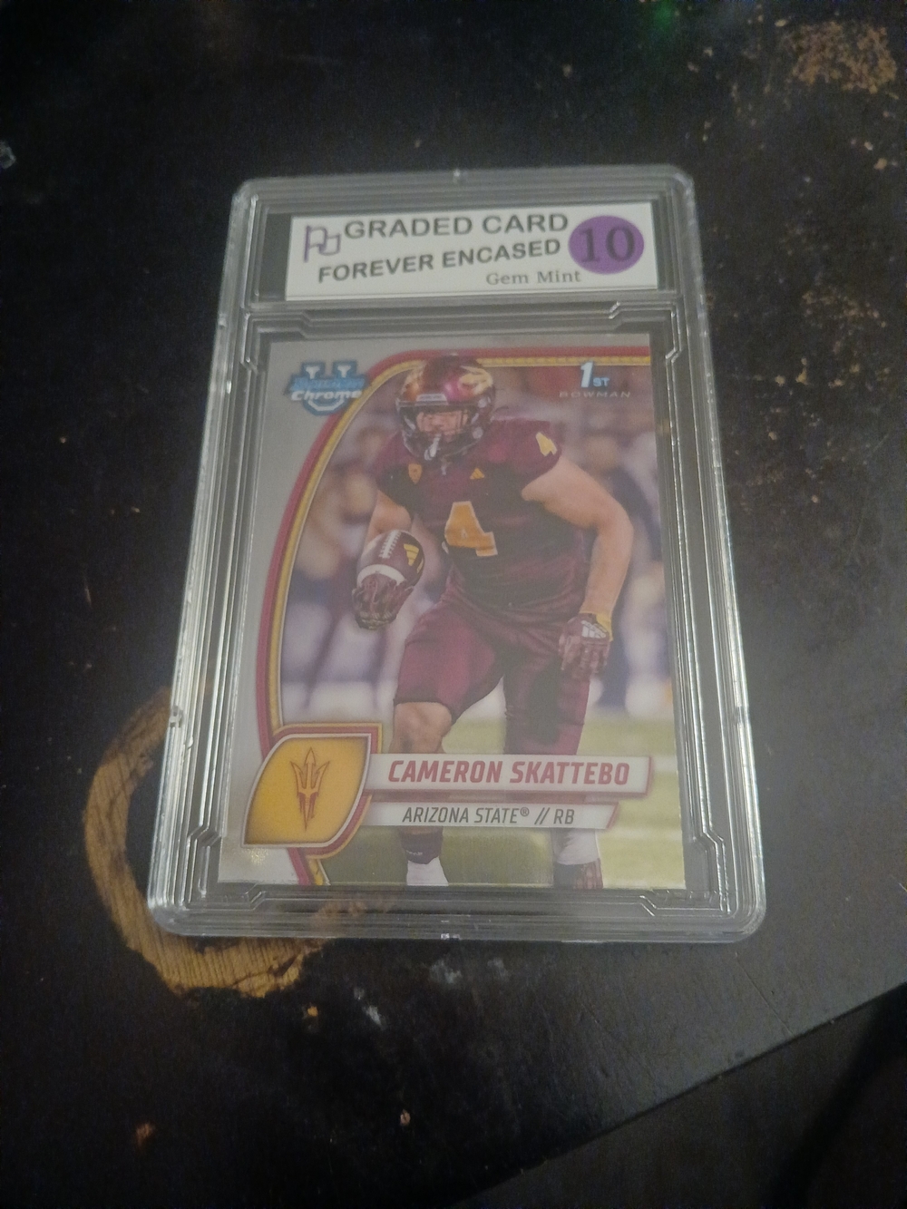 Bowman Chrome Uninversity Cameron Skattebo Rookie Gem Mint 10